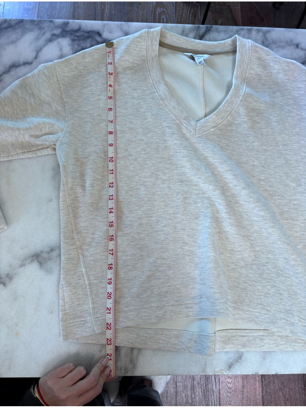 Spanx AirEssentials V-neck Sweatshirt Sz M - Picture 6 of 6
